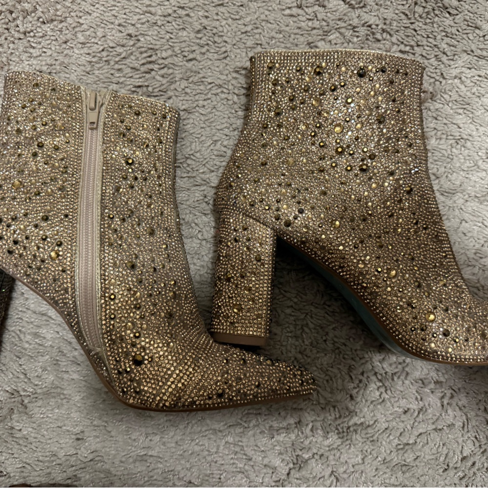 Steve Madden Gold Studded Ankle Boots